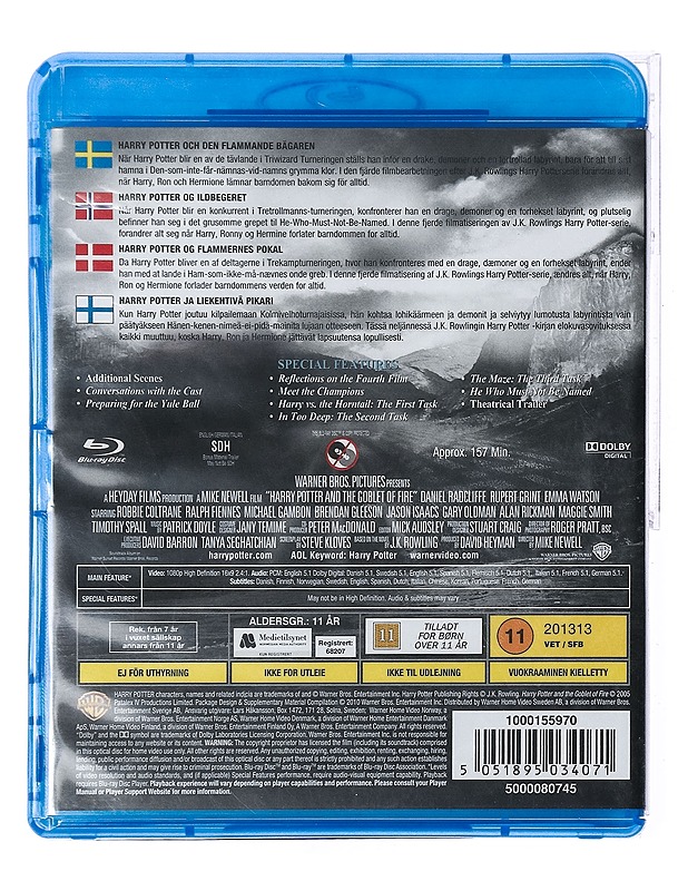 Harry Potter And The Goblet Of Fire - Blu-Ray - Blu-ray-levyt - 10105437748 - 1