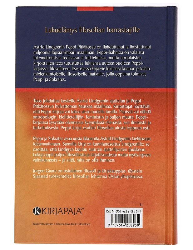 Peppi ja Sokrates : filosofinen matka Astrid Lindgrenin maailmaan - Gaare, Jørgen - Tietokirjat ja oppaat - 10105437763 - 1