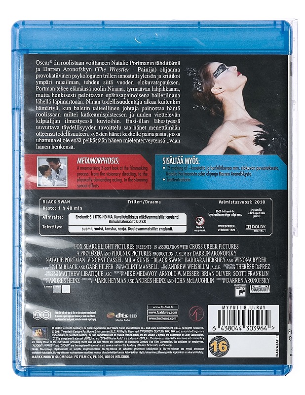 Black Swan - Blu-Ray - Blu-ray-levyt - 10105437775 - 1
