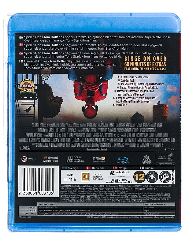 Spider-Man: Homecoming - Blu-Ray - Blu-ray-levyt - 10105437794 - 1