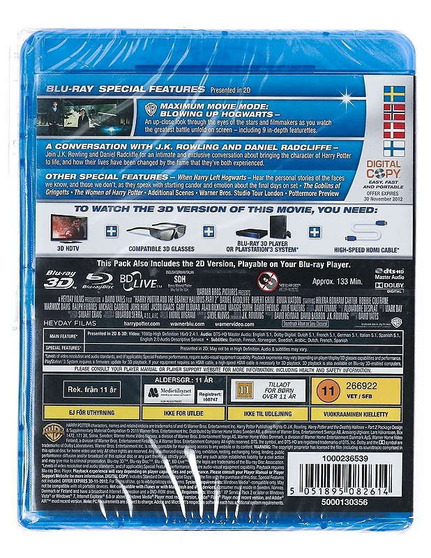 Harry Potter And The Deathly hallows part 2- Blu-ray - Blu-ray-levyt - 10105437801 - 1