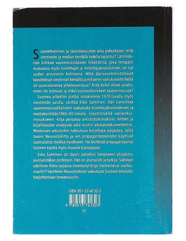 Viestinnällä vallankumoukseen : "demokraattisen toimittajakoulutuksen" aika 1960-luvulta 1980-luvulle - Esko Salminen - Historiakirjat - 10105437846 - 1