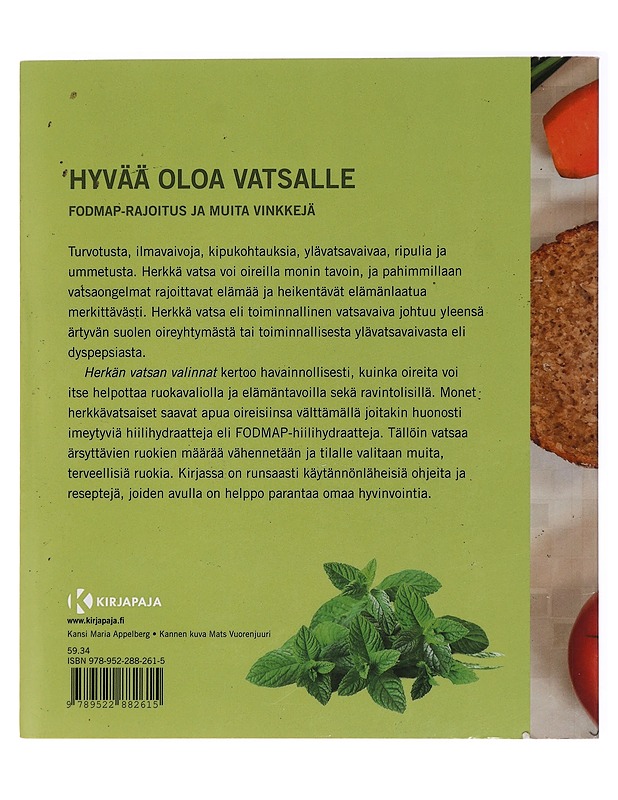 Herkän vatsan valinnat : suolisto kuntoon ruokavaliolla - Reijo Laatikainen - Ruokakirjat - 10105437859 - 1