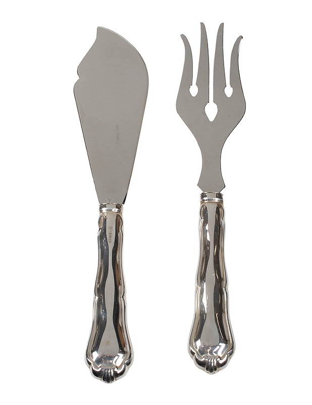 HÄMEEN HOPEAJALOSTE Chippendale kakkuottimet - Muut astiat - 10105437869 - 1