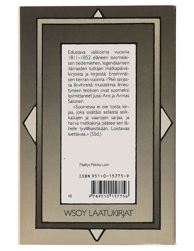 Tutkimusmatkoilla arabien parissa : otteita matkapäiväkirjasta ja kirjeistä - Wallin, Georg August - Historiakirjat - 10105437868 - 1