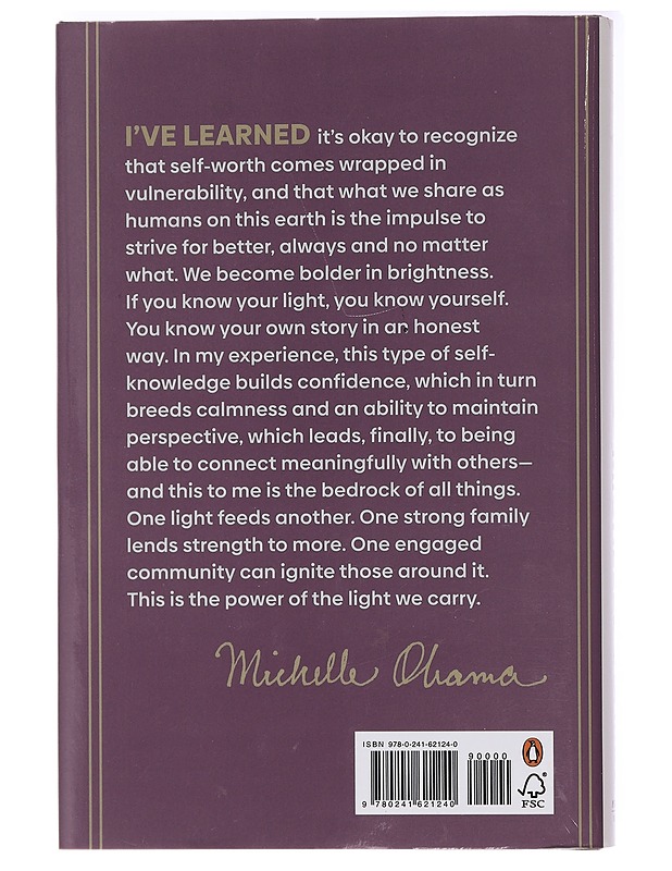 The light we carry : overcoming in uncertain times - Michelle Obama - Elämäkerrat ja muistelmat - 10105437921 - 1