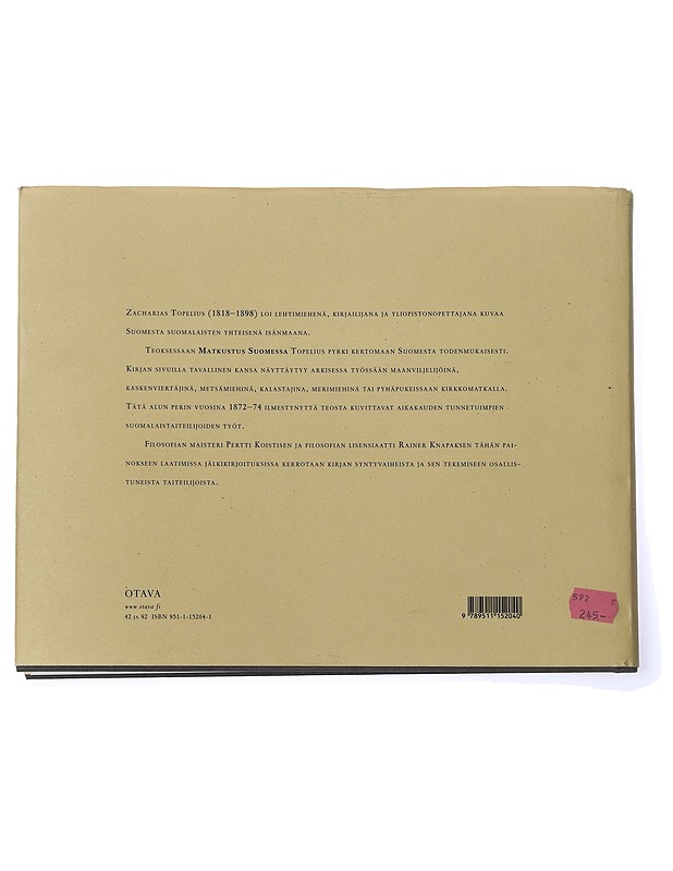 Matkustus Suomessa - Topelius, Zacharias - Historiakirjat - 10105438033 - 1