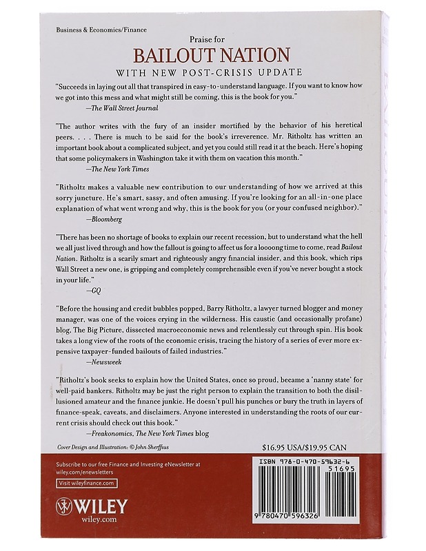 Bailout Nation - Barry Ritholtz - Historiakirjat - 10105438105 - 1