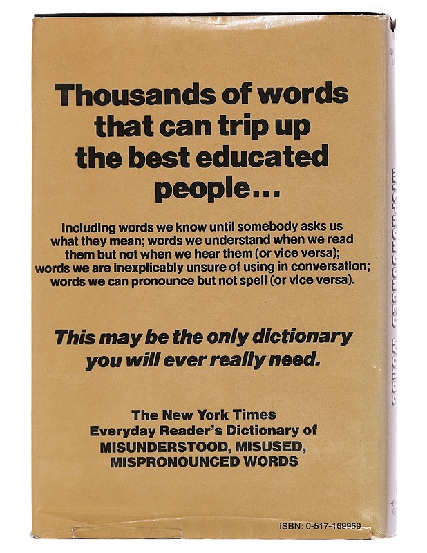 The New York Times everyday reader's dictionary of misunderstood, misused, mispronounced words - Matkaoppaat ja sanakirjat - 10105438108 - 1