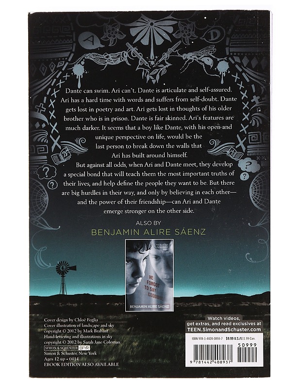 Aristotle and Dante discover the secrets of the universe - Benjamin Alire Sáenz - Nuorten kirjat - 10105438158 - 1