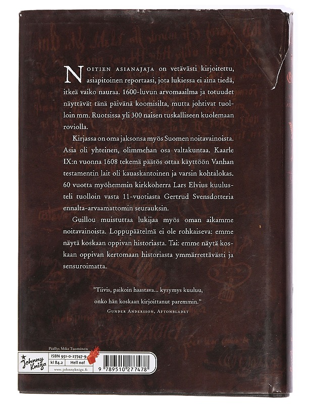 Noitien asianajaja - Guillou, Jan - Historiakirjat - 10105438449 - 1