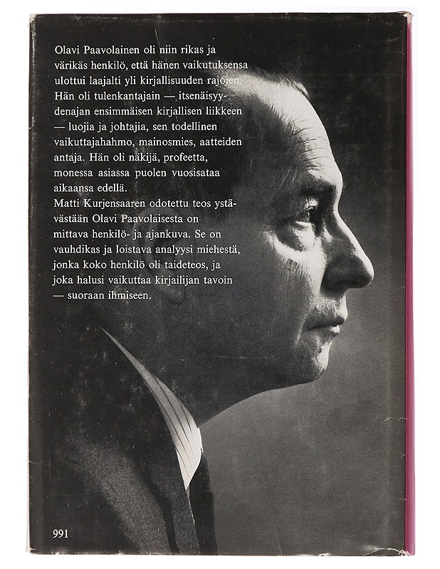 Loistava Olavi Paavolainen - Matti Kurjensaari - Kaunokirjallisuus - 10105438622 - 1