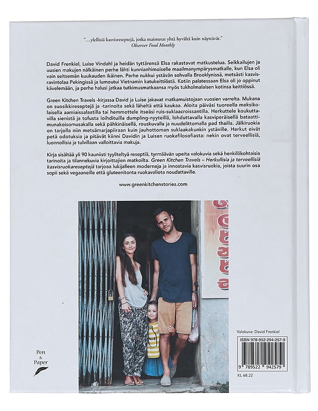 Green kitchen travels : herkullisia ja terveellisiä kasvisruokareseptejä eri puolilta maailmaa - Frenkiel, David - Ruokakirjat - 10105438711 - 1