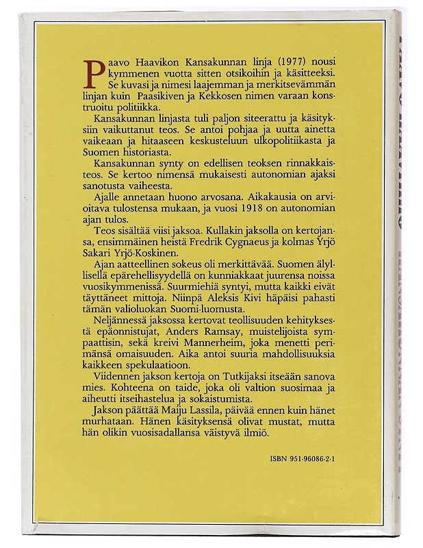 Kansakunnan synty - Paavo Haavikko - Romaanit ja novellit - 10105438761 - 1