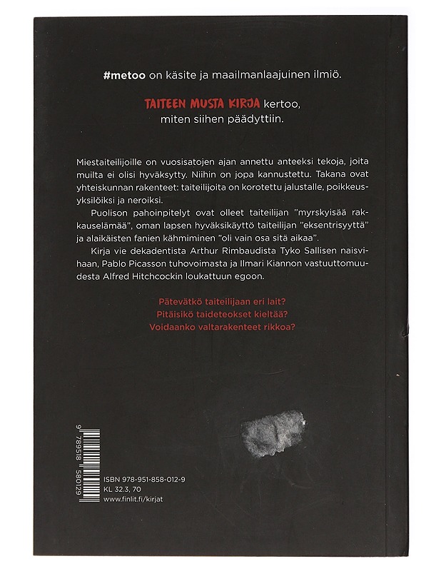 Taiteen musta kirja : miesten mielivallan historiaa - Arla Kanerva - Taide- ja kulttuurikirjat - 10105438764 - 1