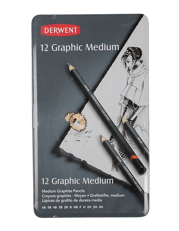 DERWENT Graphic Medium puukynä, 11 kpl - Askartelu - 10105438784 - 0