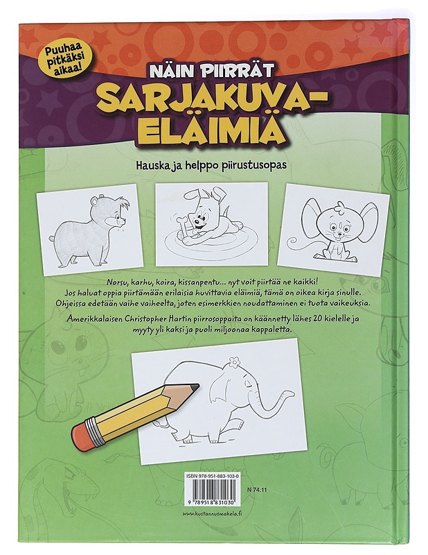 Näin piirrät sarjakuvaeläimiä : hauska ja helppo piirustusopas - Hart, Christopher - Lastenkirjat - 10105438800 - 1
