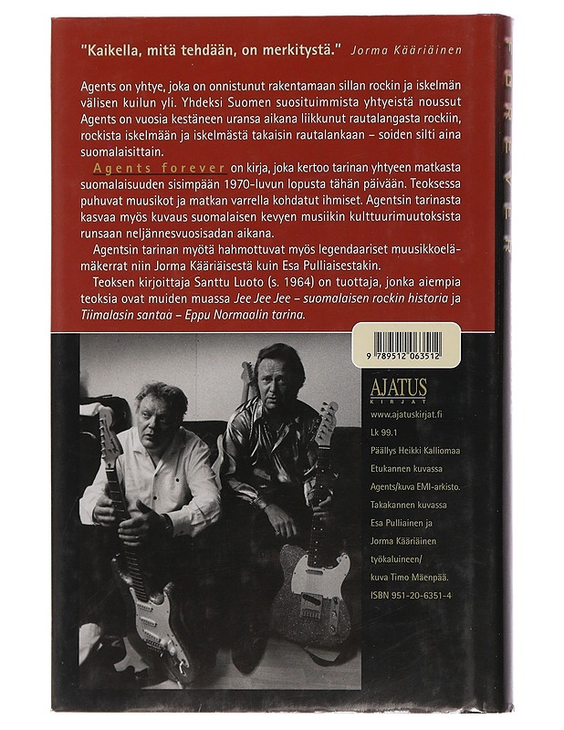 Agents forever - Santtu Luoto - Musiikki- ja elokuvakirjat - 10105438802 - 1