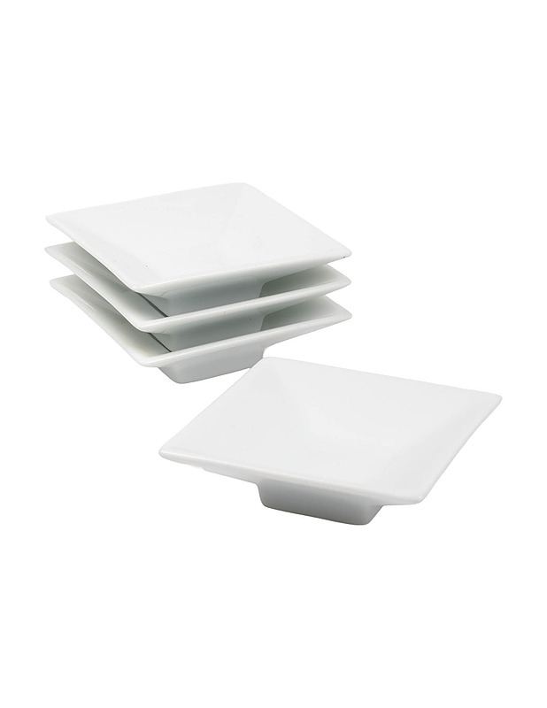 Pienet neliönmuotoiset keraamiset astiat, 4 kpl - Tarjoiluastiat - 10105438813 - 0