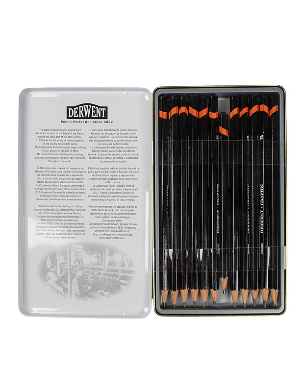 DERWENR Graphic Sketching Soft puukynä, 12 kpl - 1 kpl - Askartelu - 10105438873 - 1
