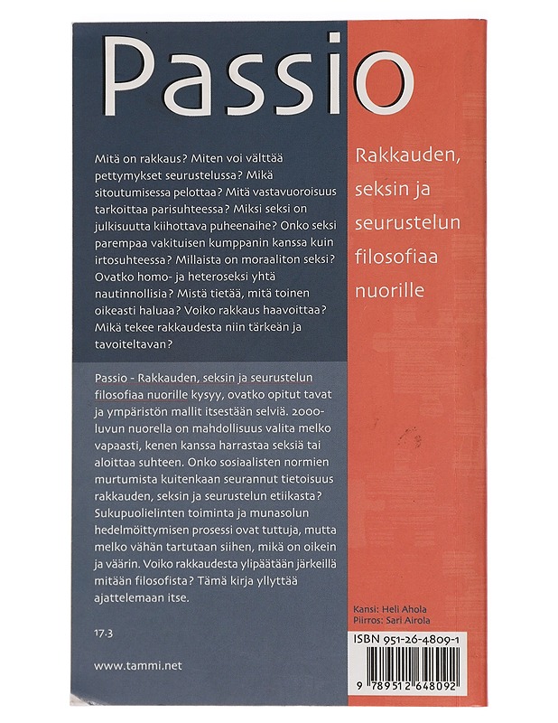 Passio : rakkauden, seksin ja seurustelun filosofiaa nuorille - Titus Hjelm - Tietokirjat ja oppaat - 10105438984 - 1