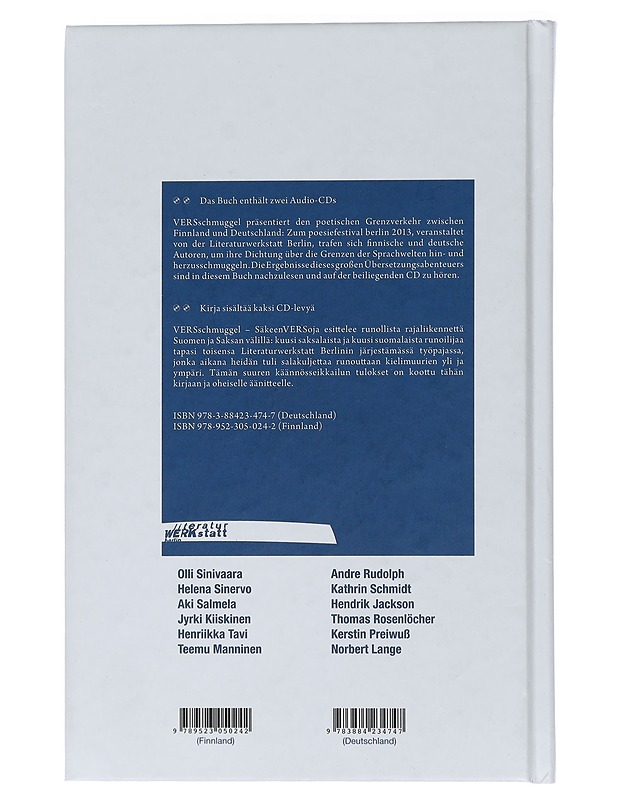 VERSschmuggel : SäkeenVERSoja : suomen- ja saksankielisiä runoja - Kiiskinen, Jyrki - Runot ja näytelmät - 10105438999 - 1