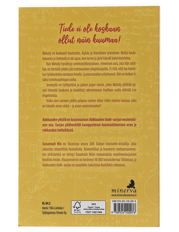 Rakkauden yhtälö - Nix, Susannah - Romaanit ja novellit - 10105439007 - 1