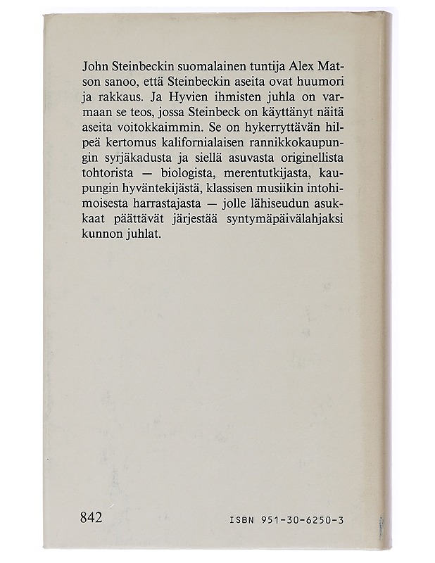 Hyvien ihmisten juhla - Steinbeck, John - Romaanit ja novellit - 10105439103 - 1