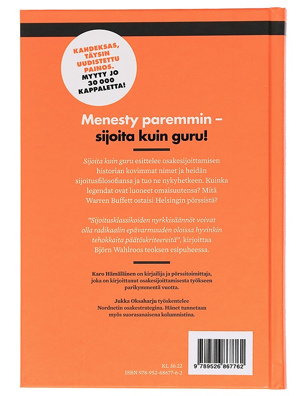 Sijoita kuin guru - Hämäläinen, Karo - Tietokirjat ja oppaat - 10105439336 - 1