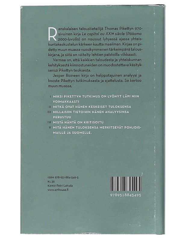 Thomas Pikettyn pääoma 2000-luvulla : kooste ja pohjoismainen näkökulma - Roine, Jesper - Tietokirjat ja oppaat - 10105439345 - 1