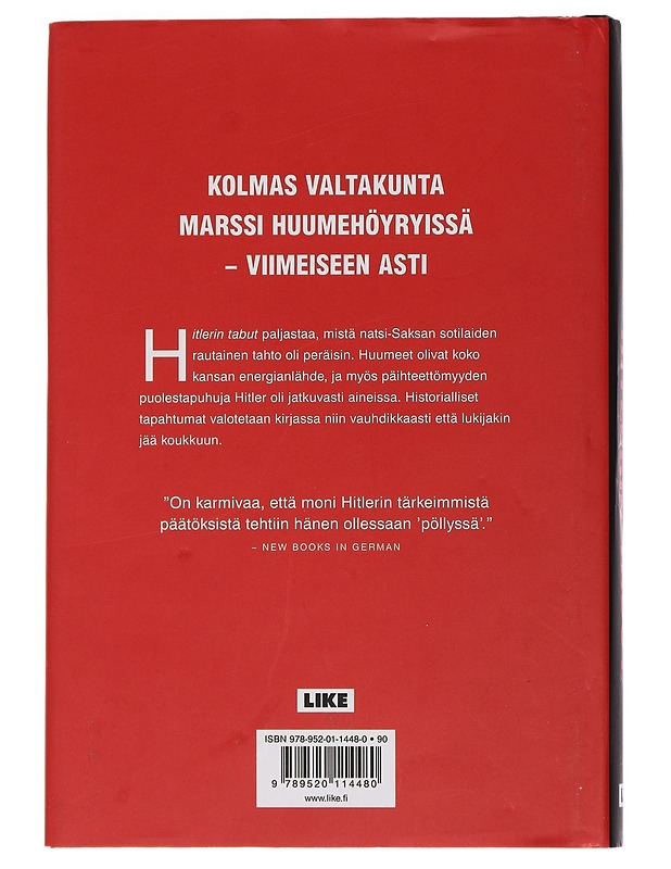 Hitlerin tabut - Ohler, Norman - Historiakirjat - 10105439403 - 1