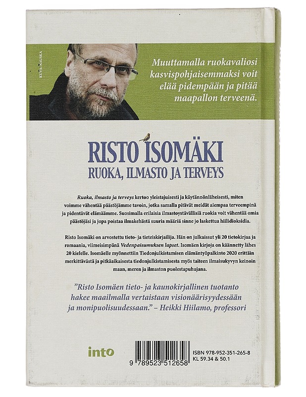 Ruoka, ilmasto ja terveys - Risto Isomäki - Tietokirjat ja oppaat - 10105439449 - 1