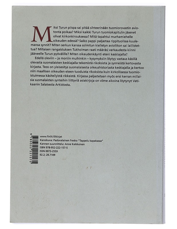 Synti ja sovitus / suomalaisten rikkomuksista keskiajalla - Kirsi Salonen - Historiakirjat - 10105439459 - 1