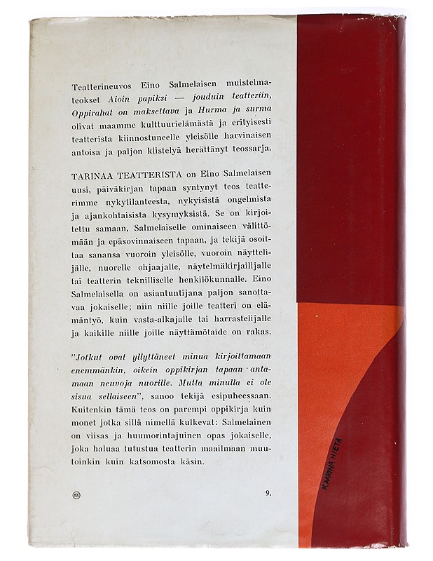 Tarinaa teatterista - Eino Salmelainen - Elämäkerrat ja muistelmat - 10105439471 - 1