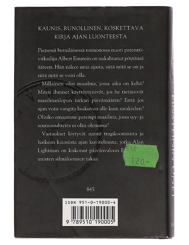 Einsteinin Unet - Lightman, Alan - Romaanit ja novellit - 10105439474 - 1