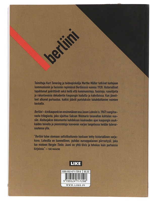 Berliini :  Ensimmäinen kirja, Kivikaupunki - Lutes, Jason - Historiakirjat - 10105439477 - 1