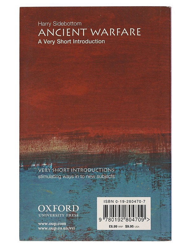 Ancient Warfare : A very Short Introduction - Harry Sidebottom - Historiakirjat - 10105439482 - 1
