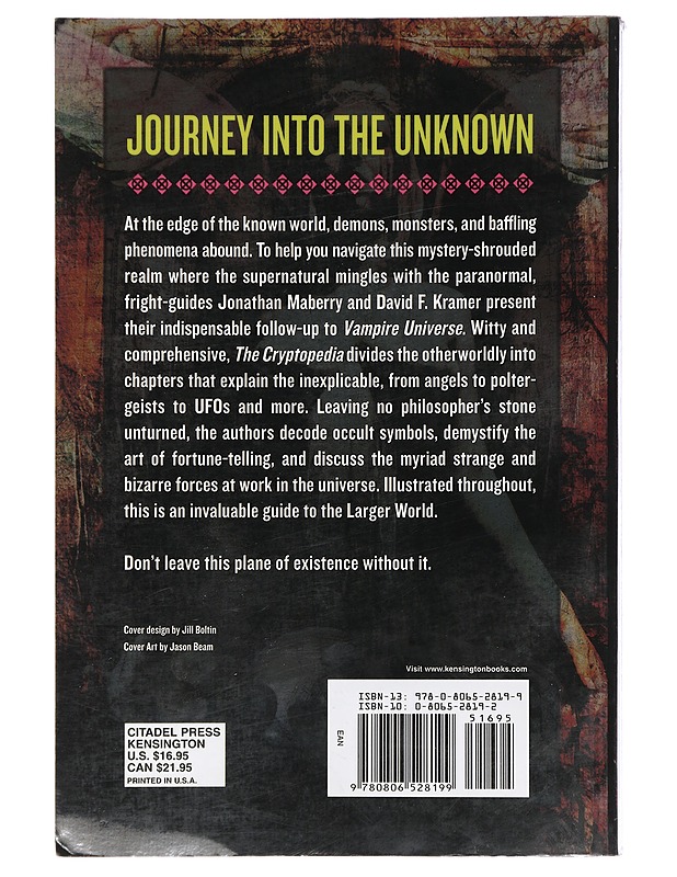 The Cryptopedia : A Dictionary of the Weird, Strange, and Downright Bizarre - Maberry, Jonathan - Tietokirjat ja oppaat - 10105439507 - 1