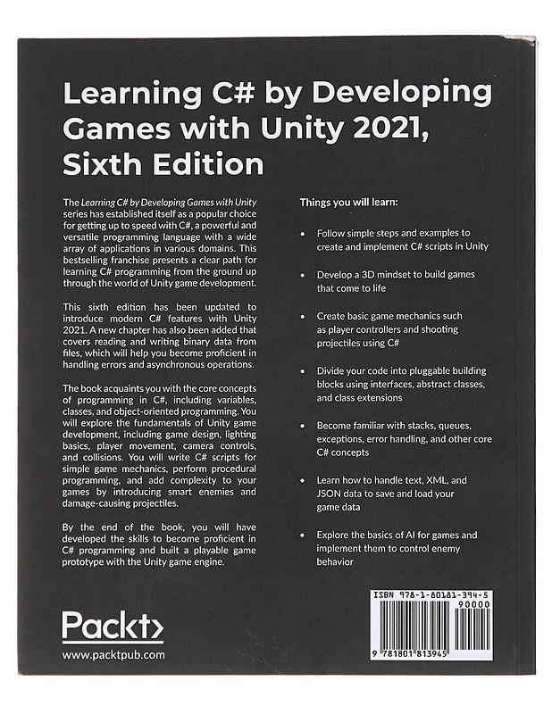 Learning C# by Developing Games with Unity 2021 : kickstart your C# programming and Unity journey by building 3D games from scratch - Harrison Ferrone - Romaanit ja novellit - 10105439512 - 1