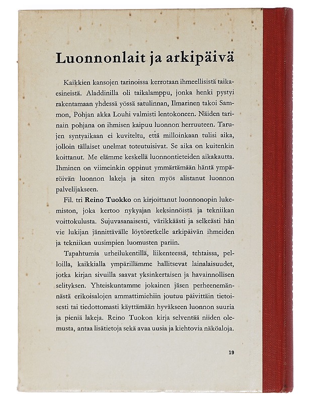 Luonnonlait ja Arkipäivä : Luonnonopin lukemisto - Reino Tuokko - Tietokirjat ja oppaat - 10105439579 - 1