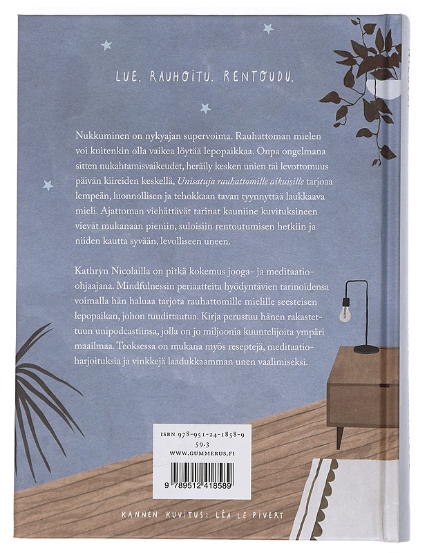 Unisatuja rauhattomille aikuisille : tyynnyttäviä tarinoita, jotka auttavat laskemaan kierroksia ja nukkumaan paremmin - Nicolai, Kathryn - Romaanit ja novellit - 10105439583 - 1