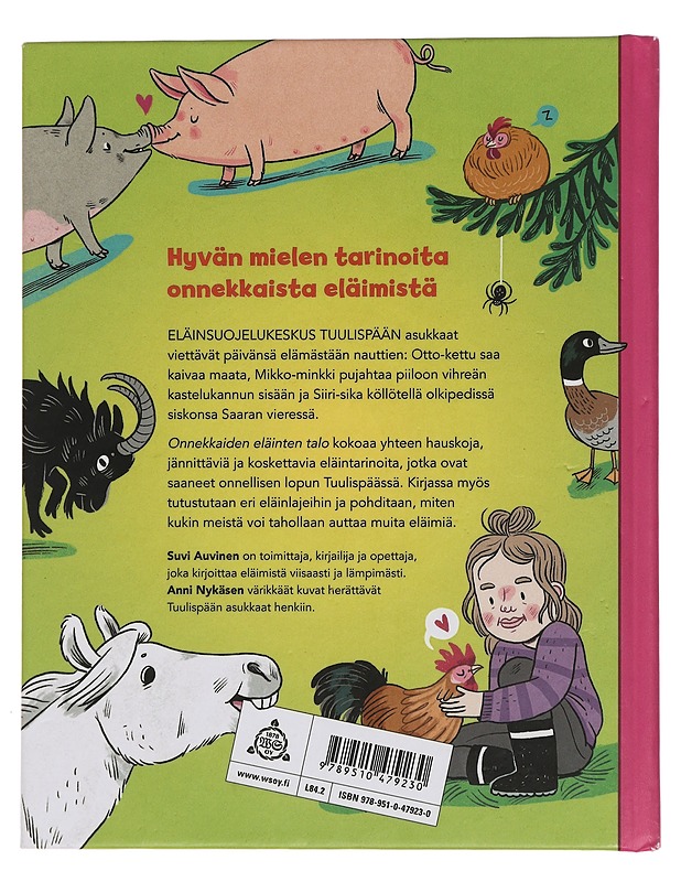 Onnekkaiden eläinten talo : tarinoita Tuulispäästä - Auvinen, Suvi - Lastenkirjat - 10105439638 - 1