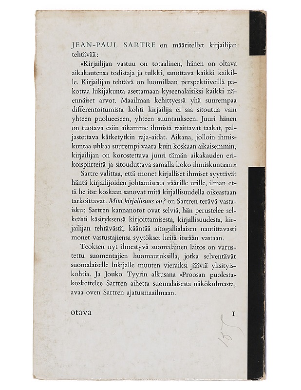 Mitä kirjallisuus on? - Jean-Paul, Sartre  - Tietokirjat ja oppaat - 10105439697 - 1