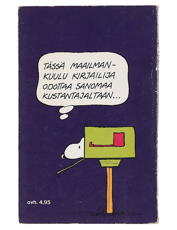 Ressu kirjoittaa kirjan "Oli synkkä ja myrskyinen yö" - Charles M. Schulz - Sarjakuvat - 10105439727 - 1
