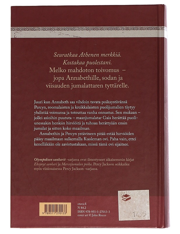 Athenen merkki - Riordan, Rick - Fantasia- ja scifi - 10105439750 - 1