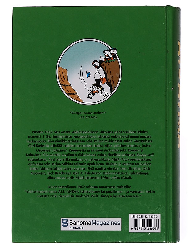 Aku Ankka. I osa : Näköispainos vuosikerrasta 1962 - Disney, Walt - Sarjakuvat - 10105439772 - 1