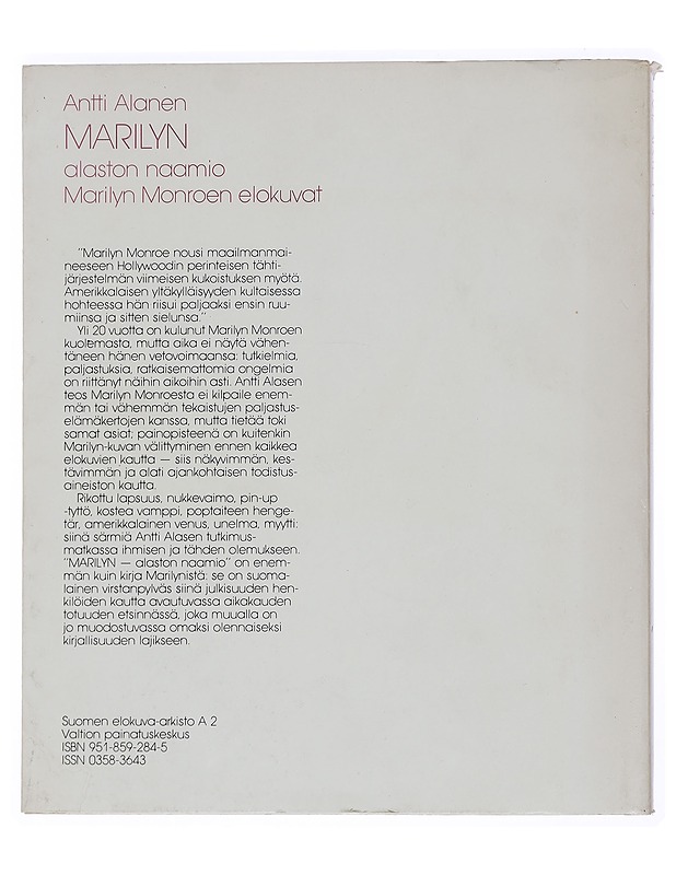 MARILYN ALASTON NAAMIO - marilyn Monroen elokuvat - Harrastekirjat - 10105439803 - 1
