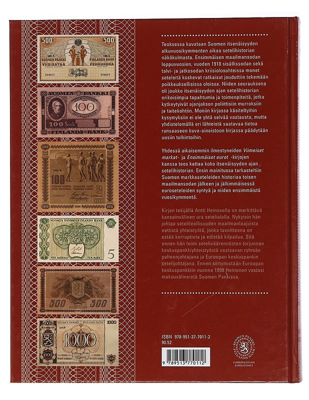 Sodan ja rauhan rahat. Suomen erikoinen setelihistoria 1917-1945 - Antti Heinonen - Tietokirjat ja oppaat - 10105439977 - 1