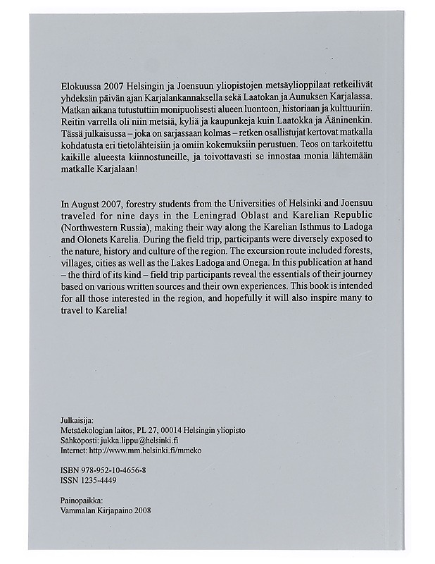 Kultakäkösen kukuntakunnailla : matka eteläisen Karjalan luontoon ja kulttuuriin - Tietokirjat ja oppaat - 10105440003 - 1