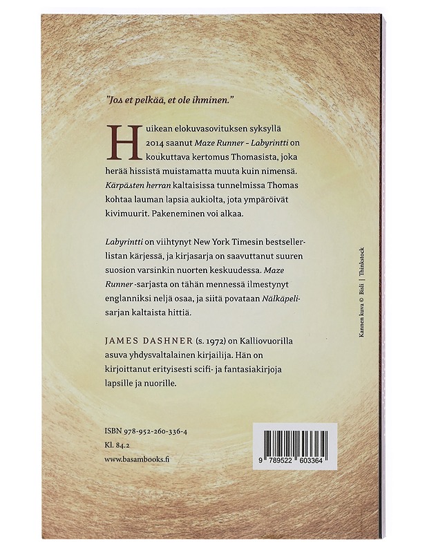 Maze runner. Labyrintti - Dashner, James - Fantasia- ja scifi - 10105440118 - 1